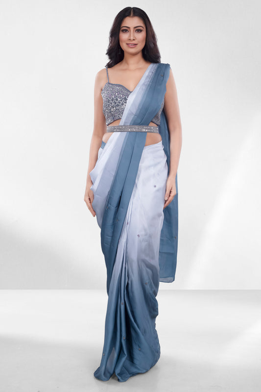 Pre-Stitched Saree W/ Readymade Blouse - D099