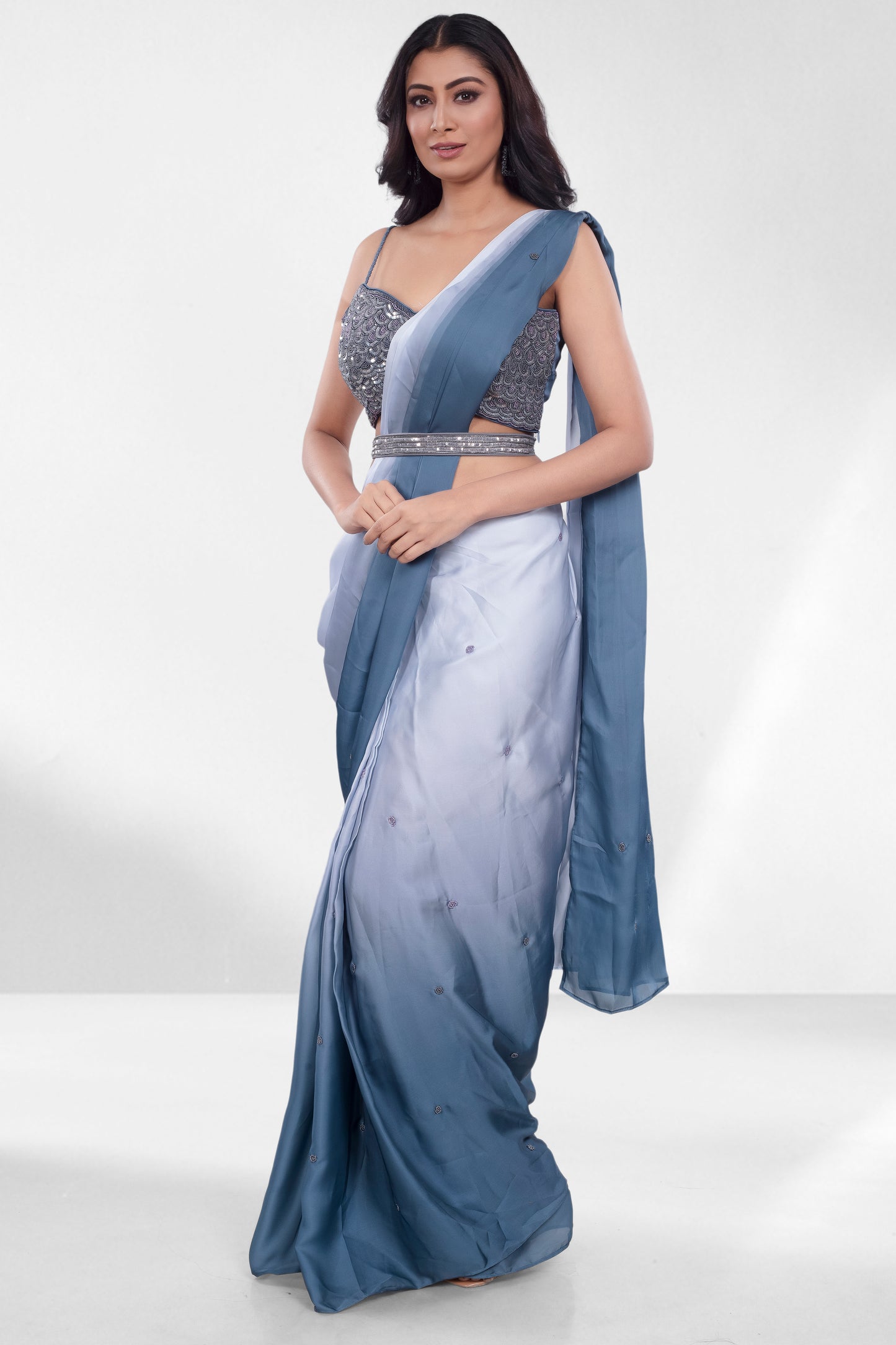 Pre-Stitched Saree W/ Readymade Blouse - D099