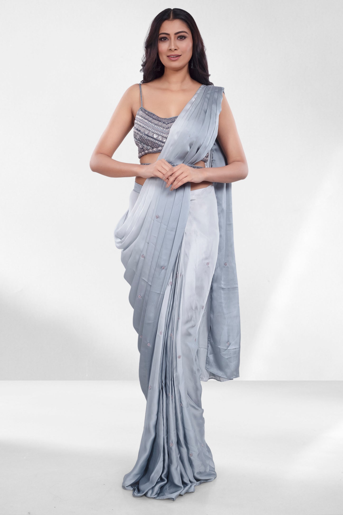 Pre-Stitched Saree W/ Readymade Blouse - D093