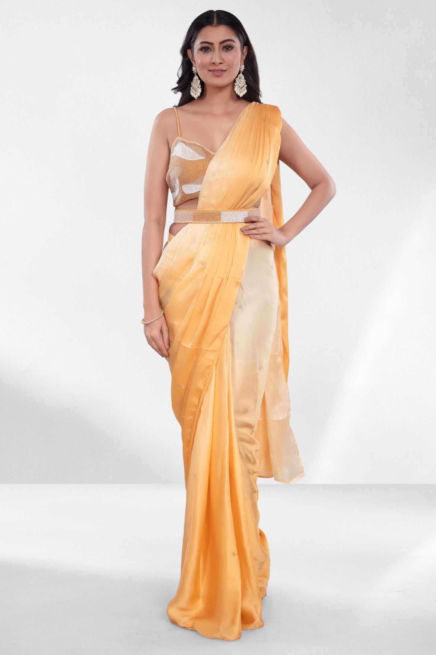 Pre-Stitched Saree W/ Readymade Blouse - D098