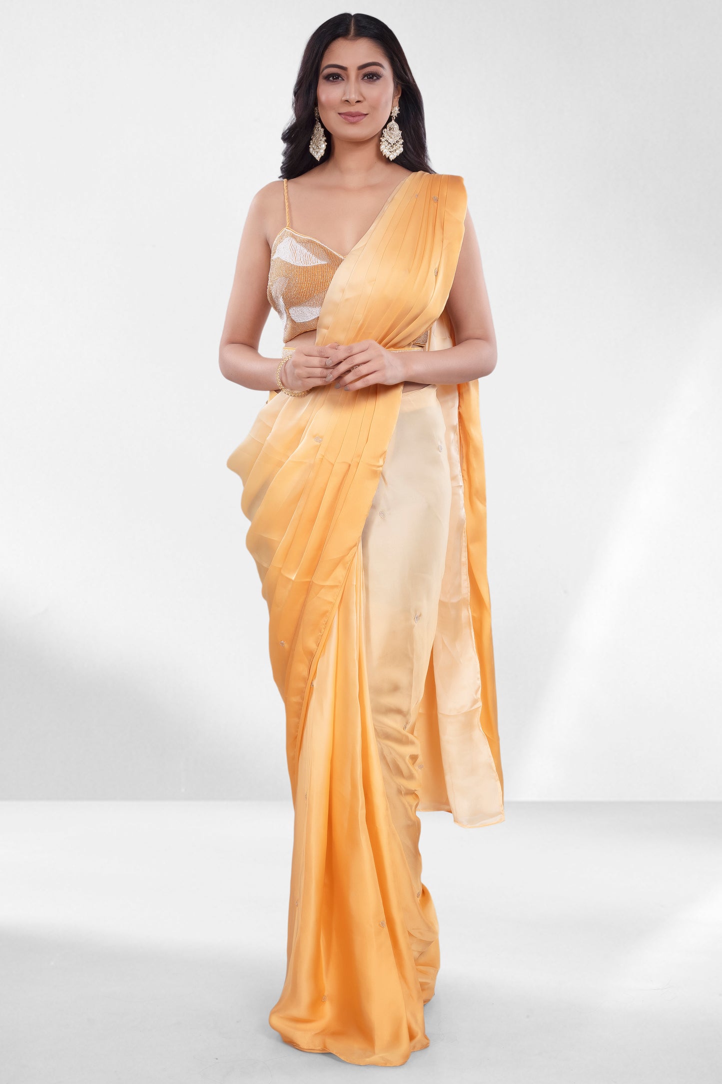 Pre-Stitched Saree W/ Readymade Blouse - D098