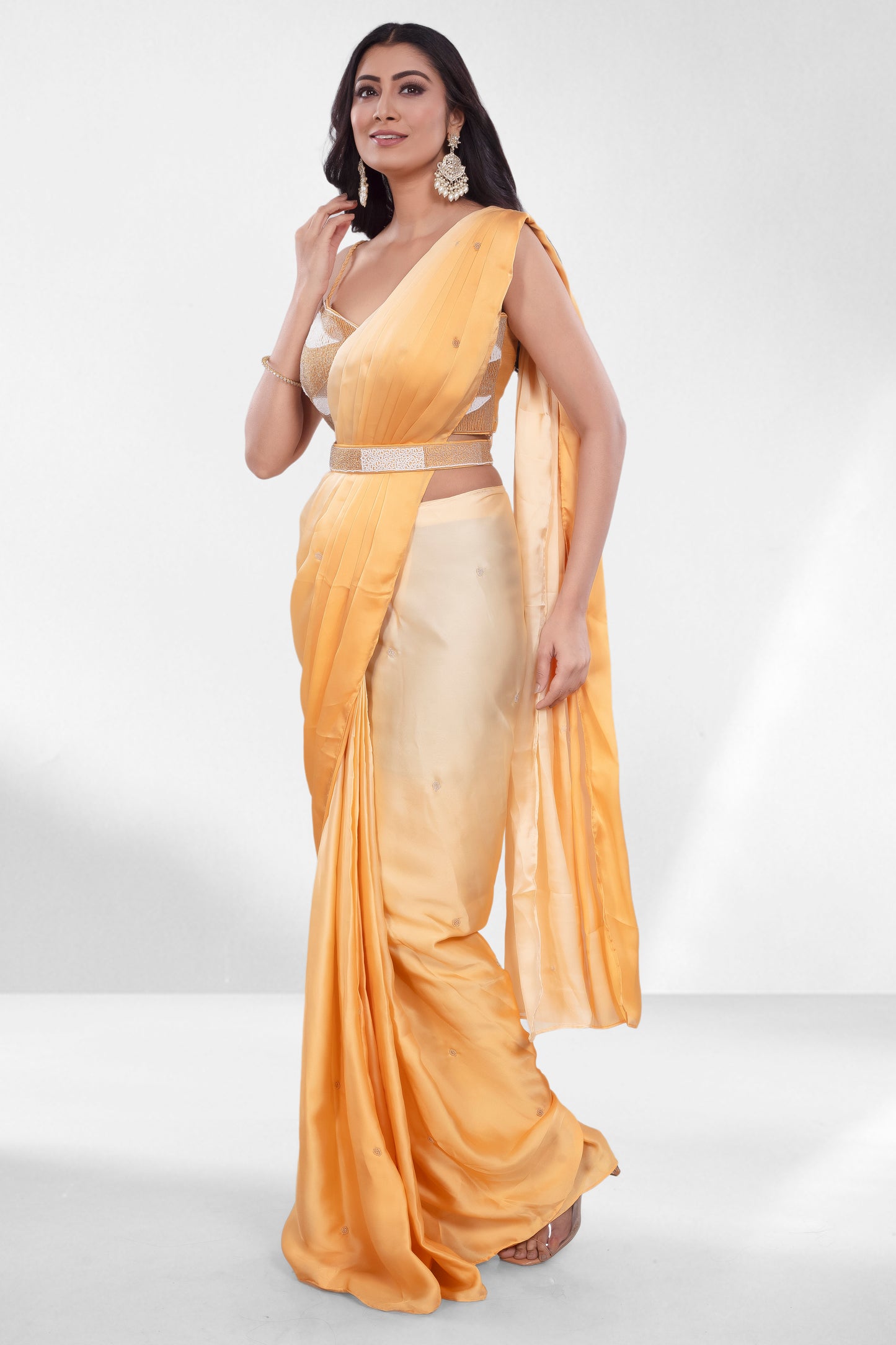 Pre-Stitched Saree W/ Readymade Blouse - D098