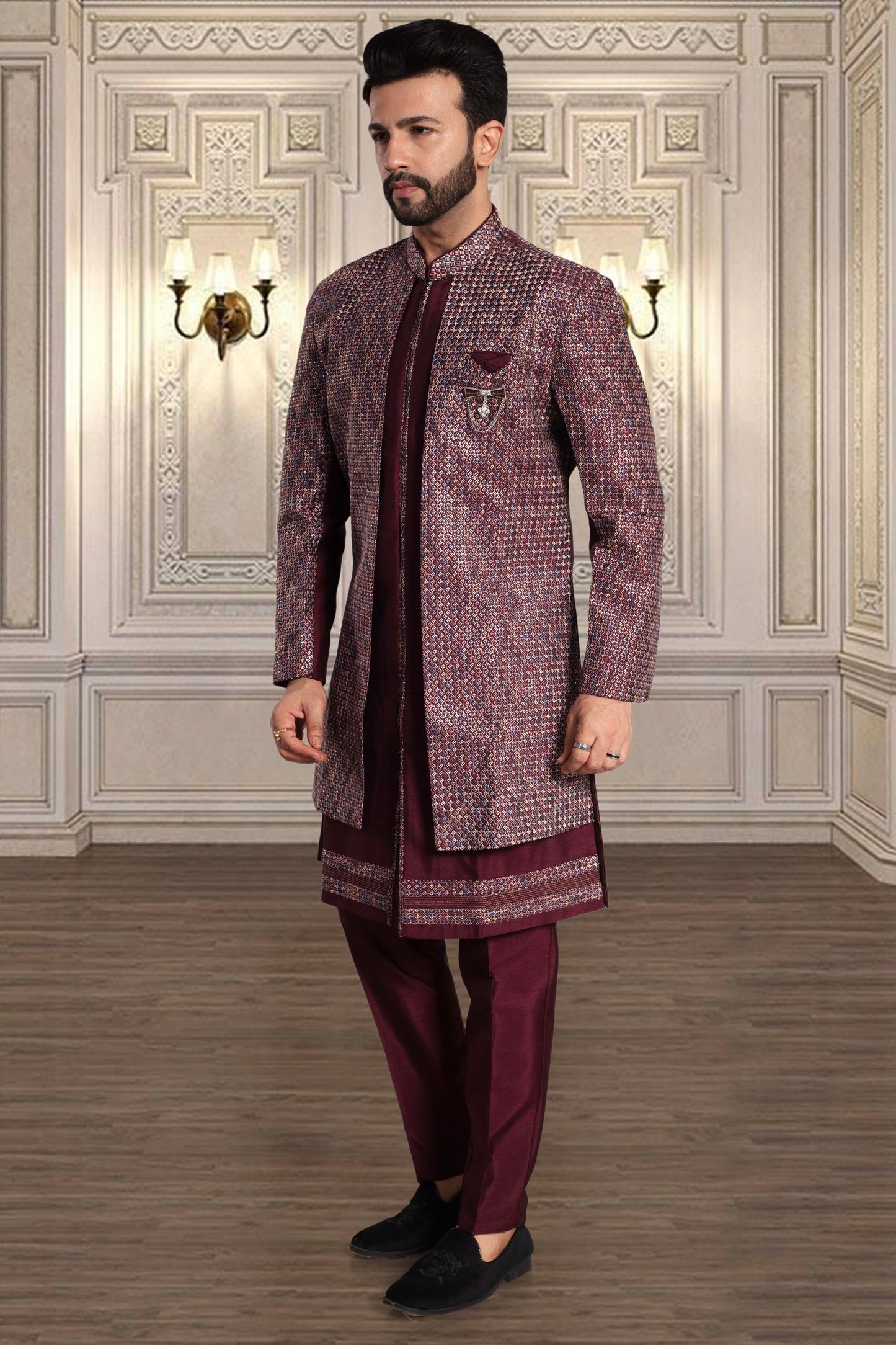 Mens Indowestern U2-S293