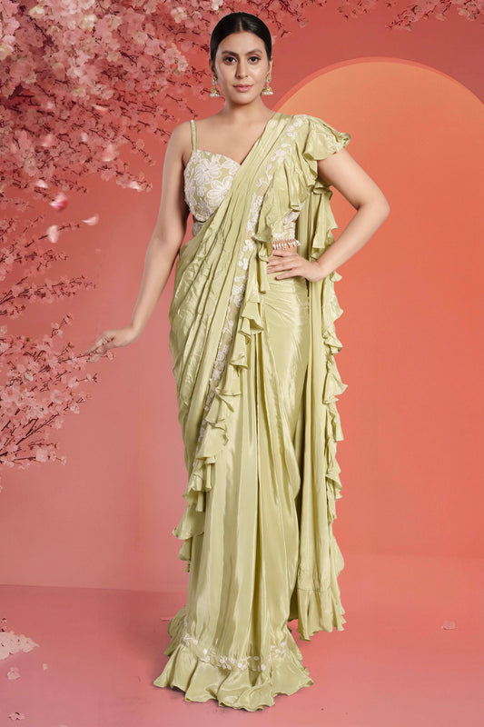 Pre-Stitched Saree W/ Readymade Blouse - D068