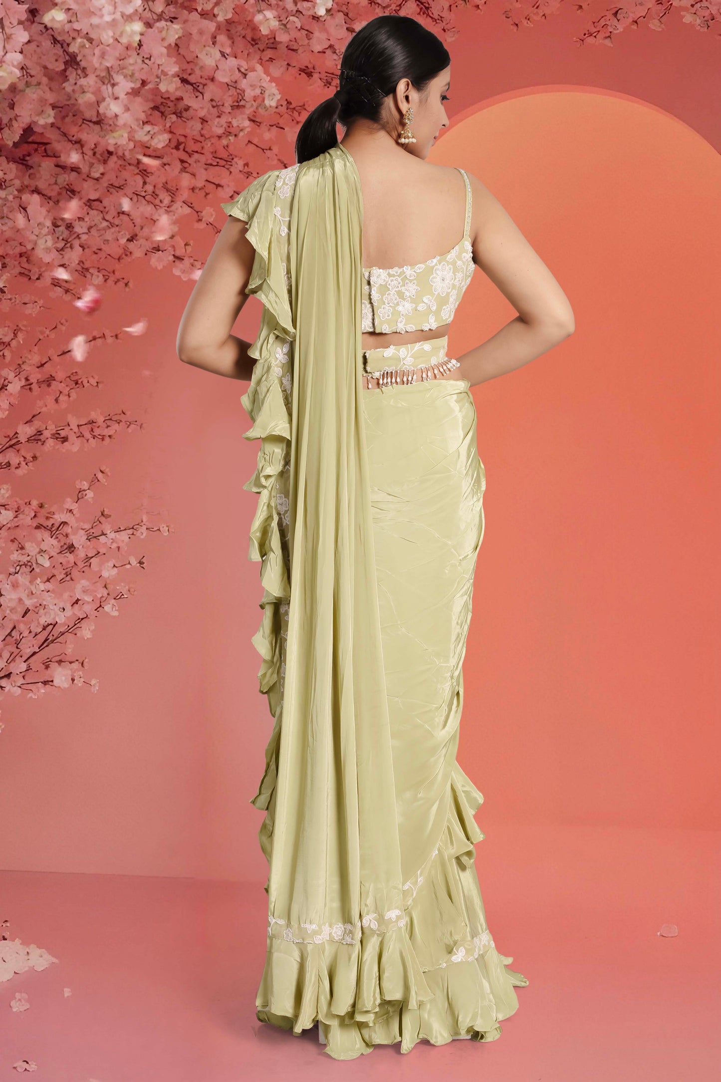 Pre-Stitched Saree W/ Readymade Blouse - D068