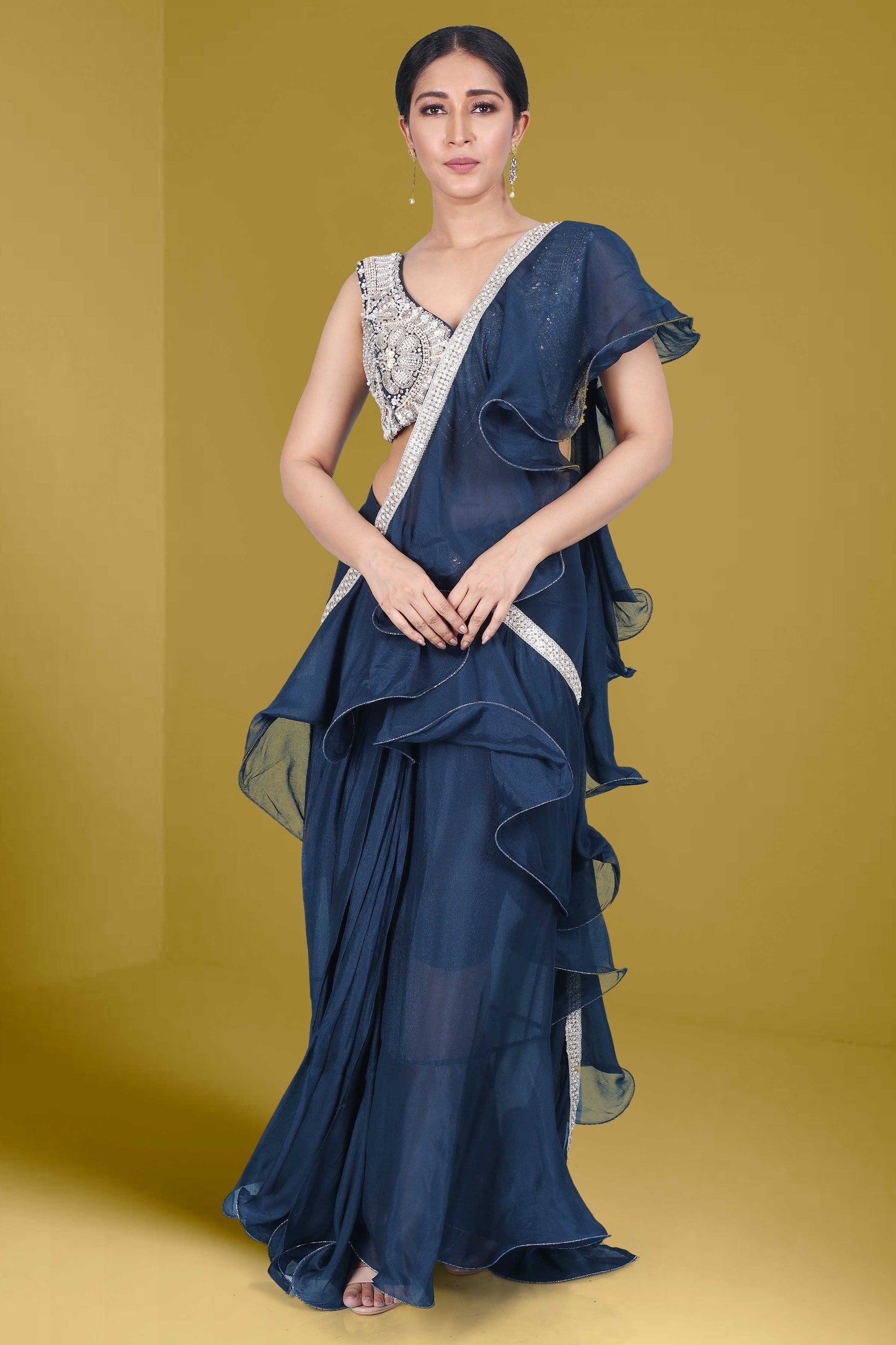 Pre-Stitched Saree W/ Readymade Blouse - D062