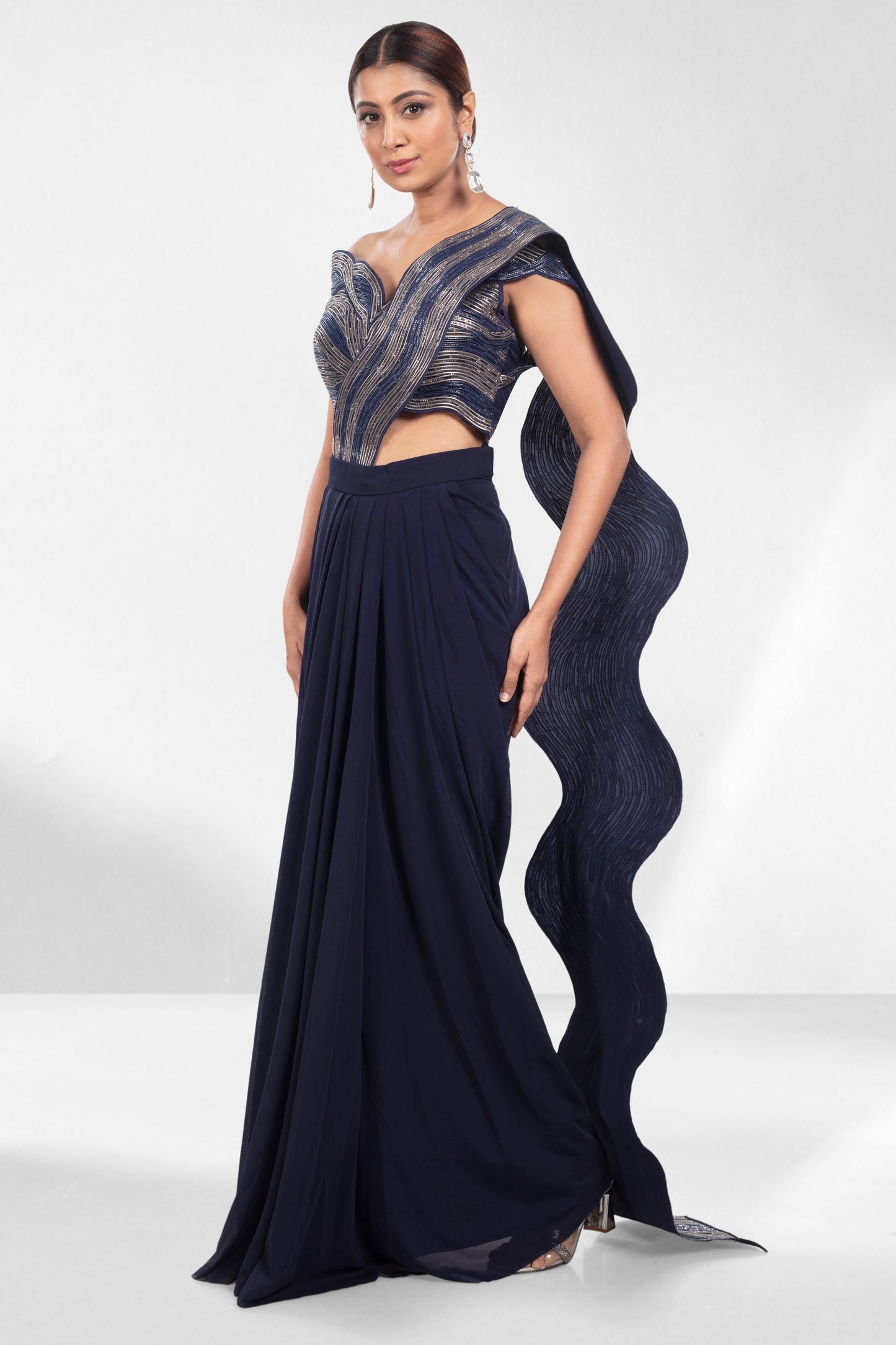 Pre-Stitched Saree W/ Readymade Blouse -S83-K19