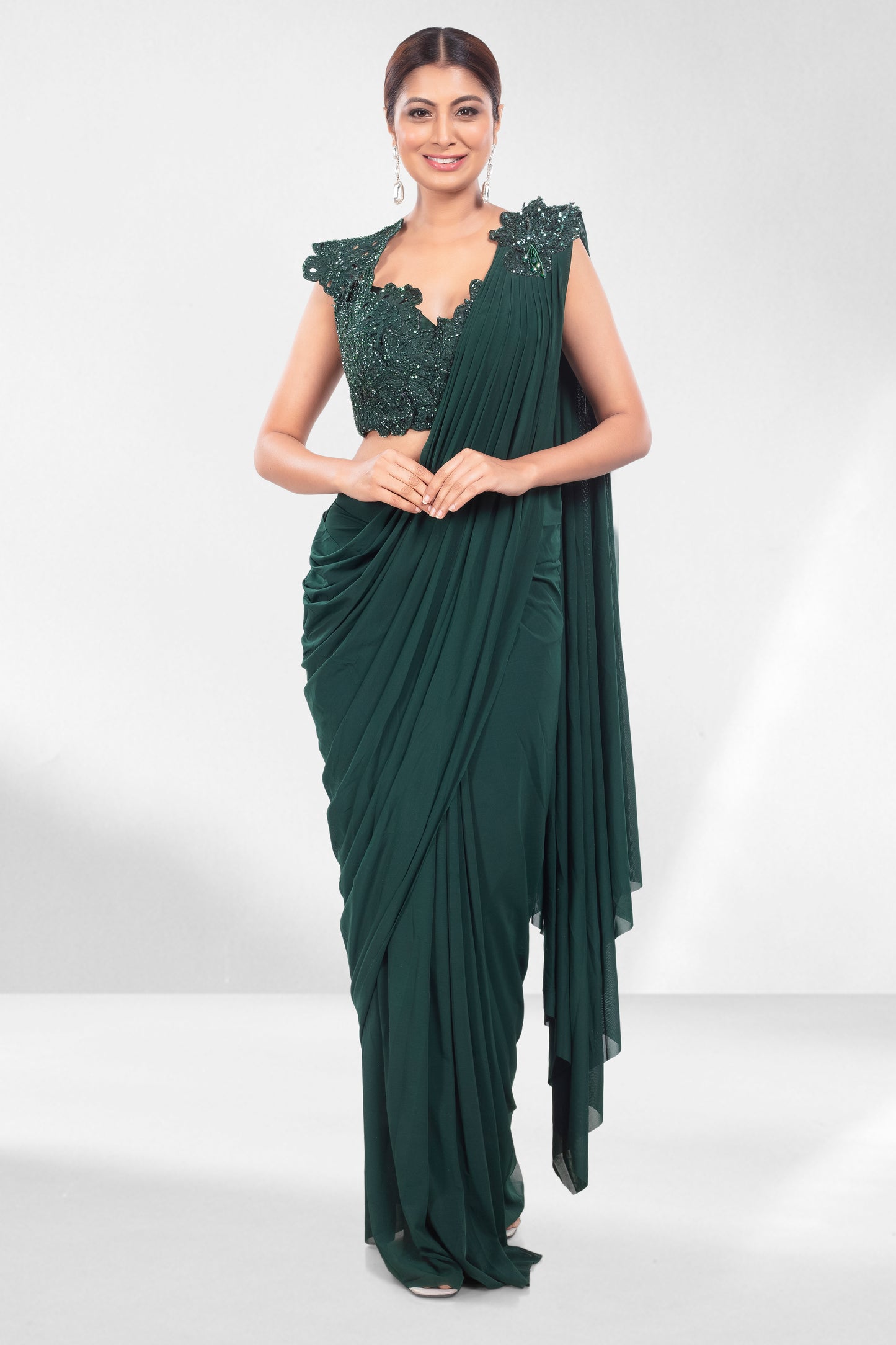 Pre-Stitched Saree W/ Readymade Blouse -S79-K19