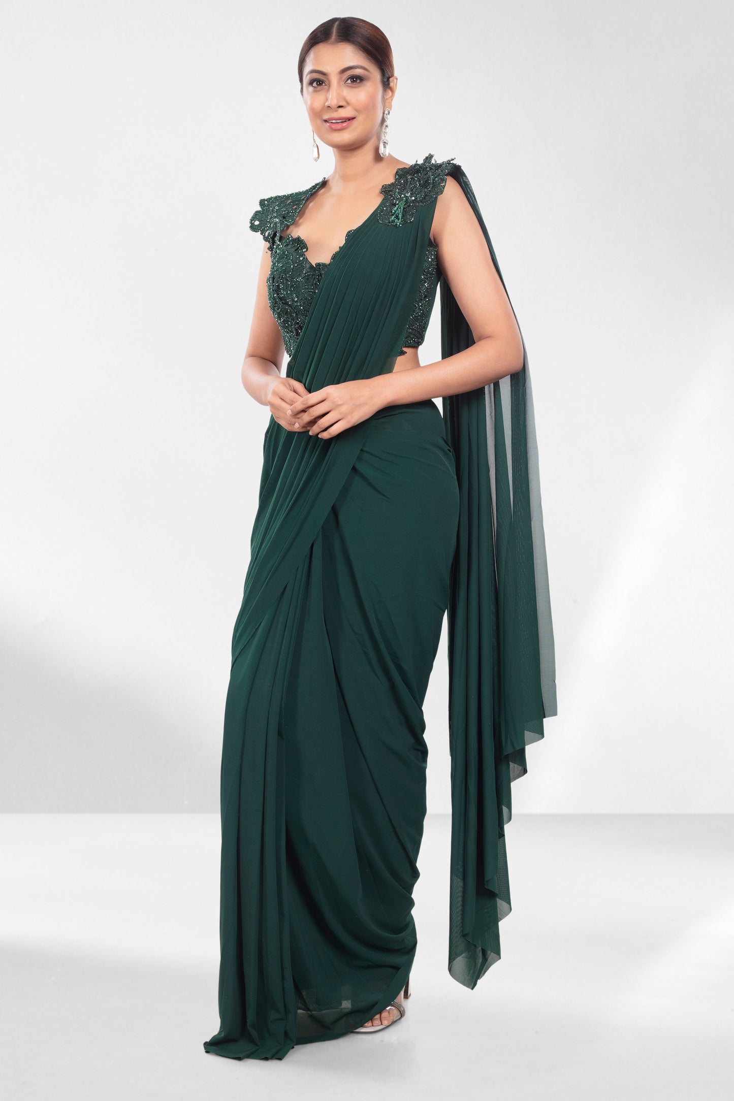 Pre-Stitched Saree W/ Readymade Blouse -S79-K19