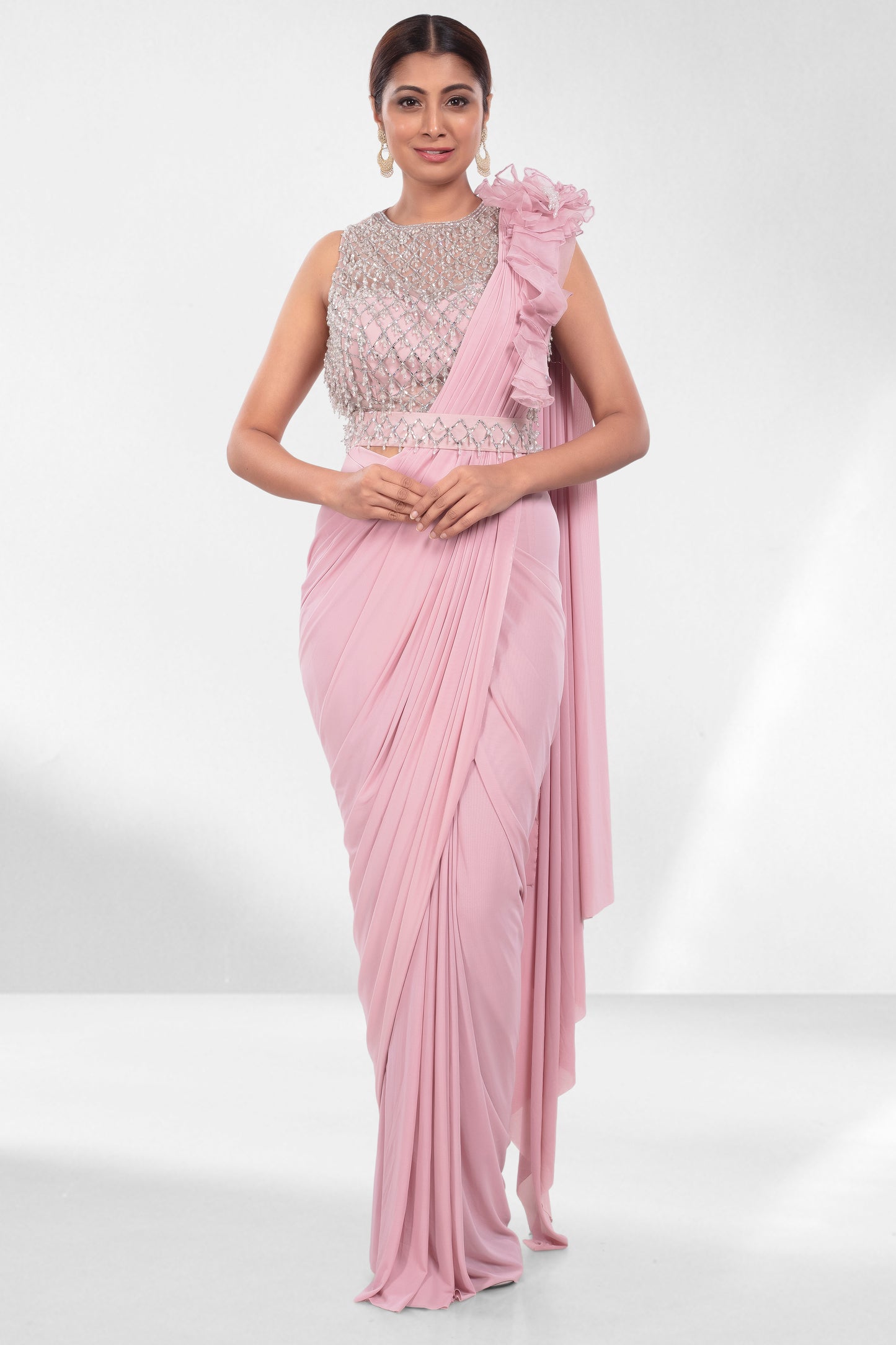 Pre-Stitched Saree W/ Readymade Blouse -S80-K19