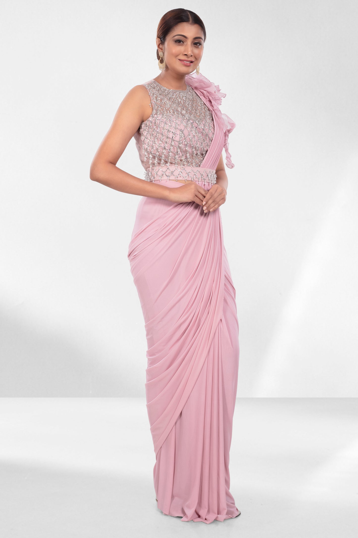 Pre-Stitched Saree W/ Readymade Blouse -S80-K19