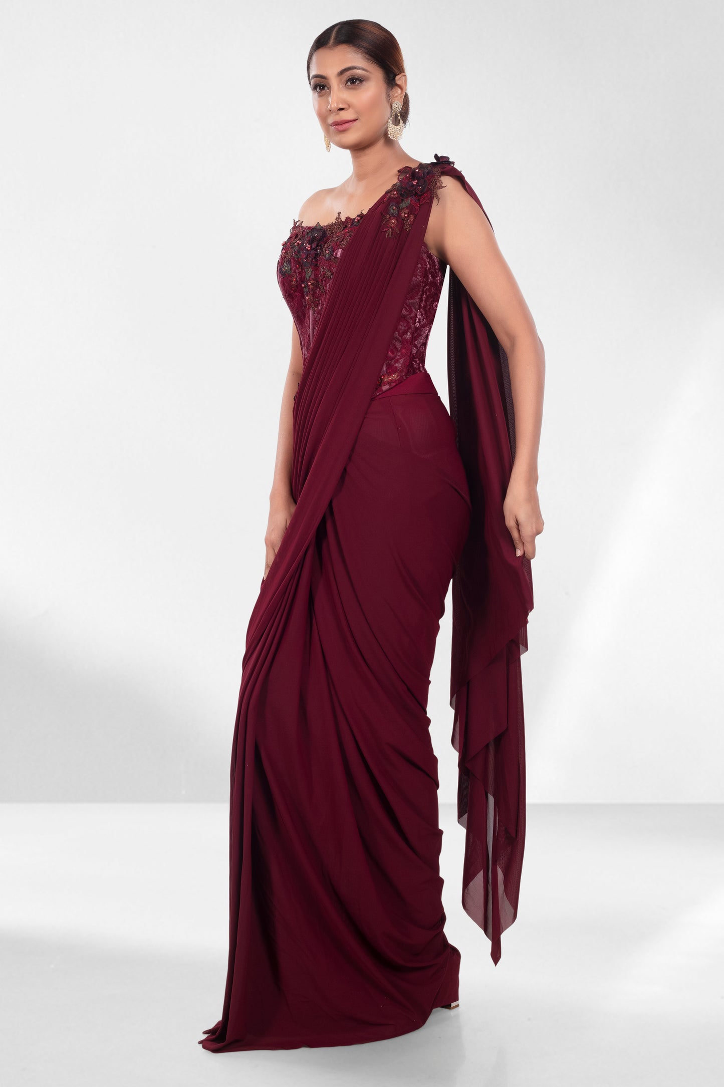 Pre-Stitched Saree W/ Readymade Blouse -S84-K19