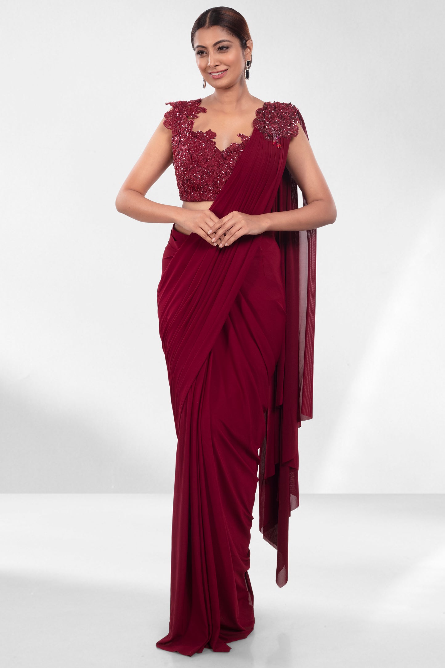 Pre-Stitched Saree W/ Readymade Blouse -S79-K19