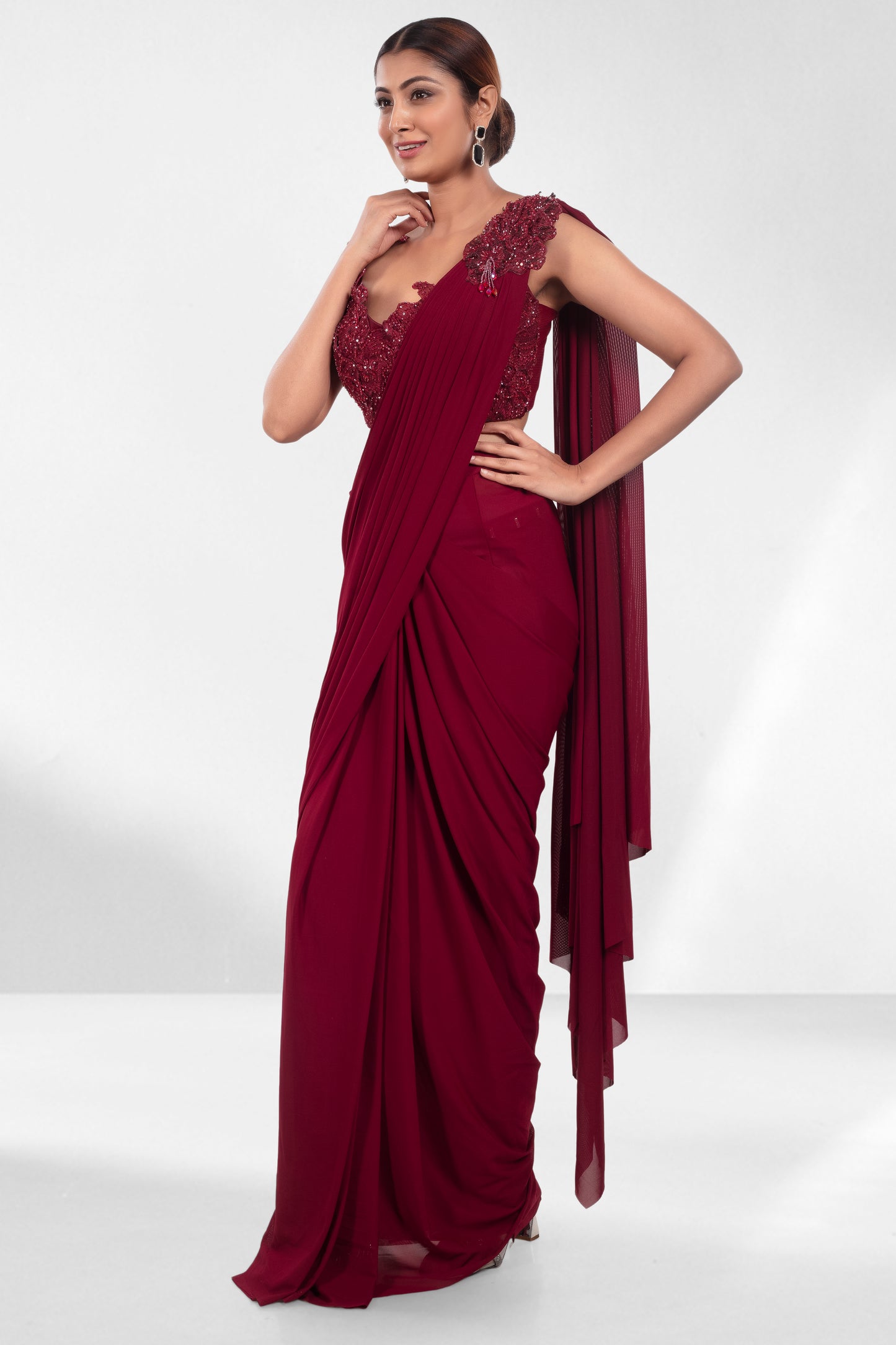 Pre-Stitched Saree W/ Readymade Blouse -S79-K19