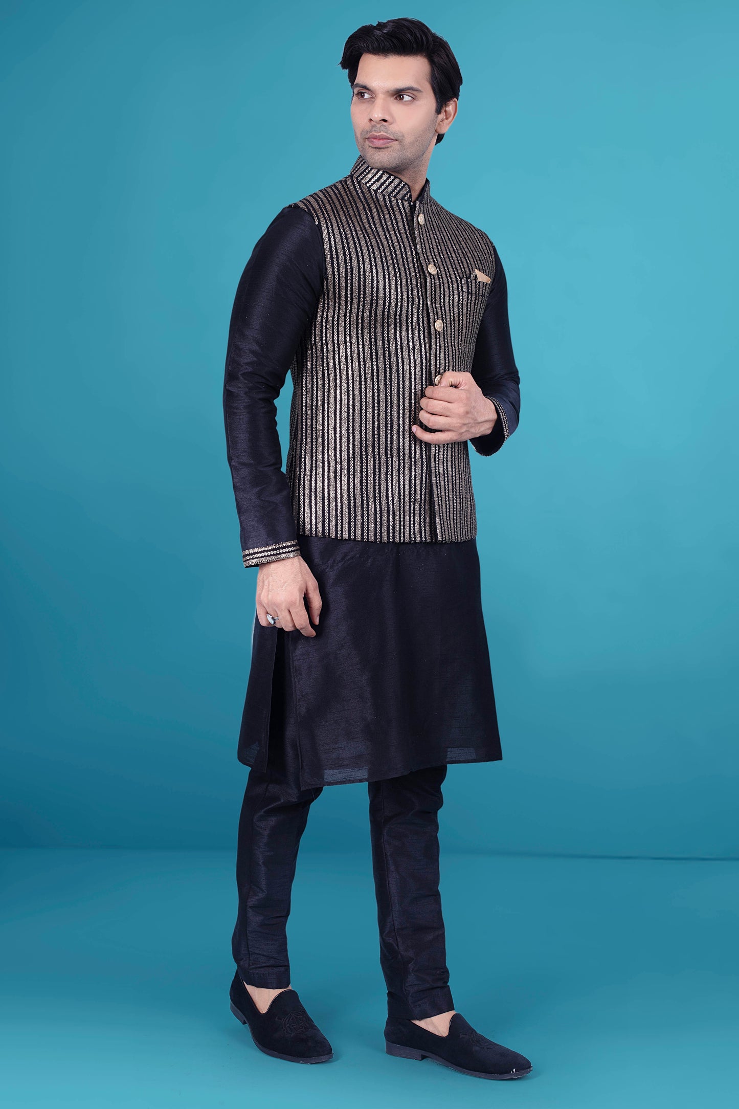 Mens kurta vest J171-N219