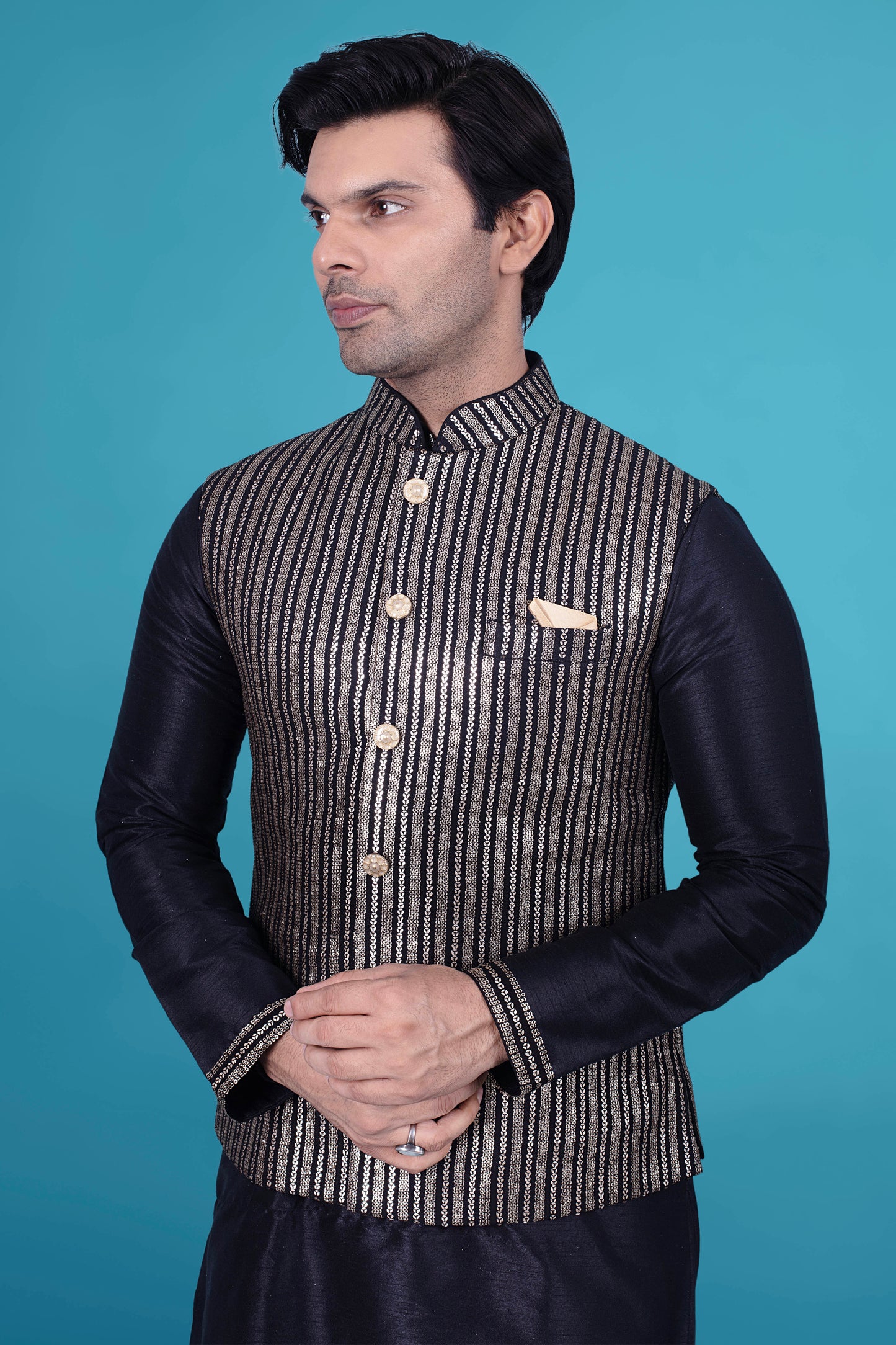 Mens kurta vest J171-N219