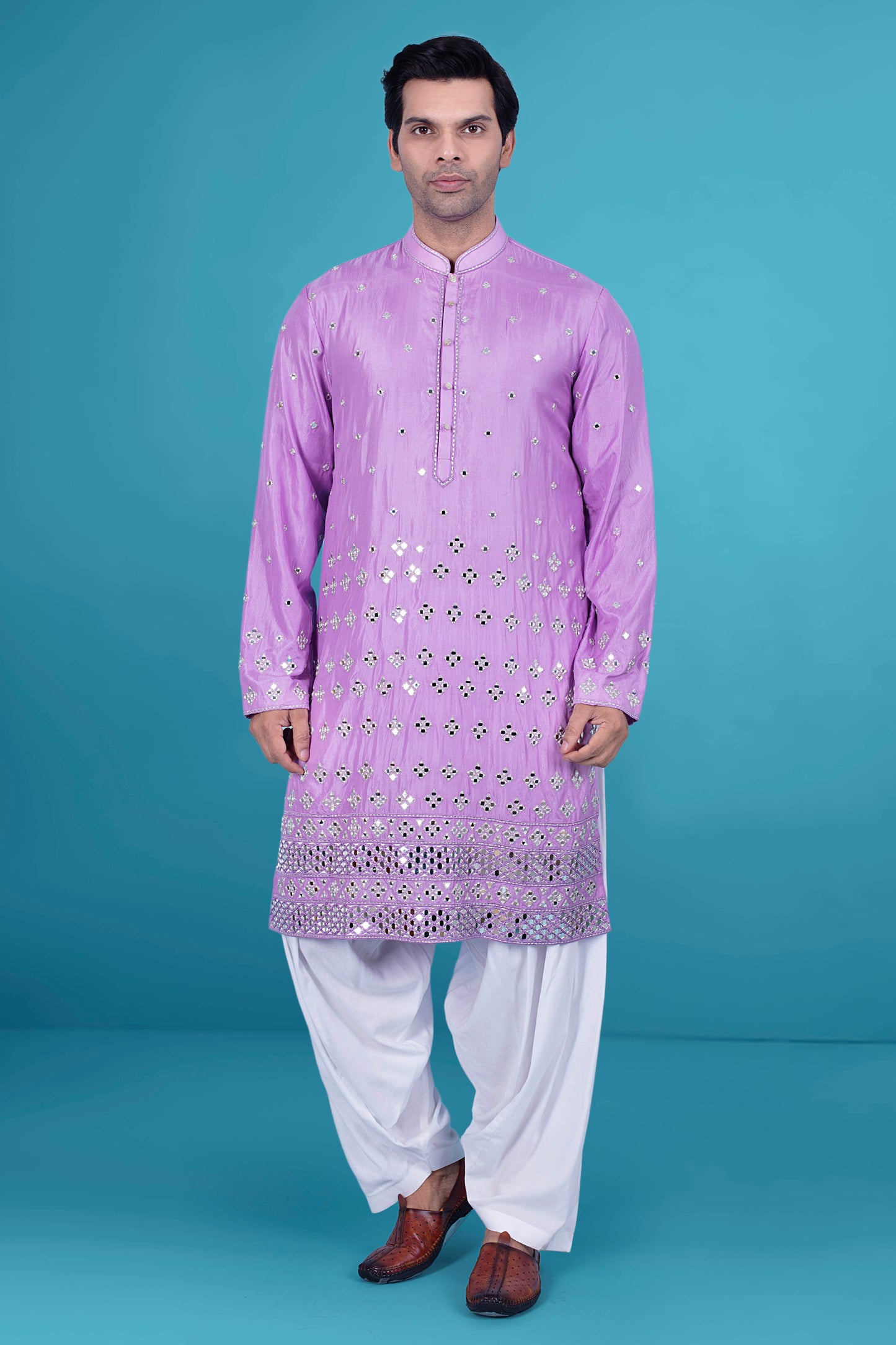 Mens Mirror work Kurta salwar J171-N213