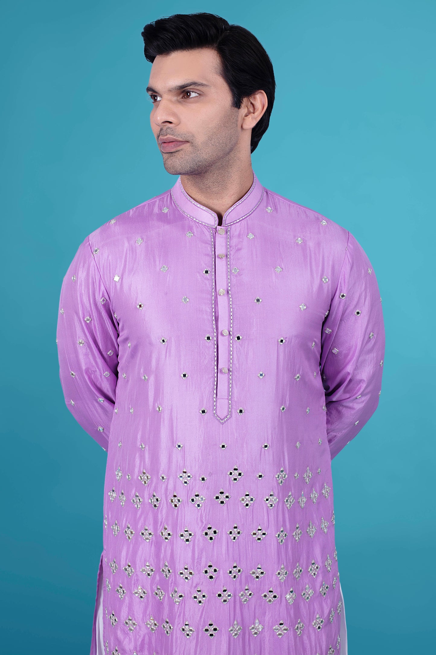 Mens Mirror work Kurta salwar J171-N213