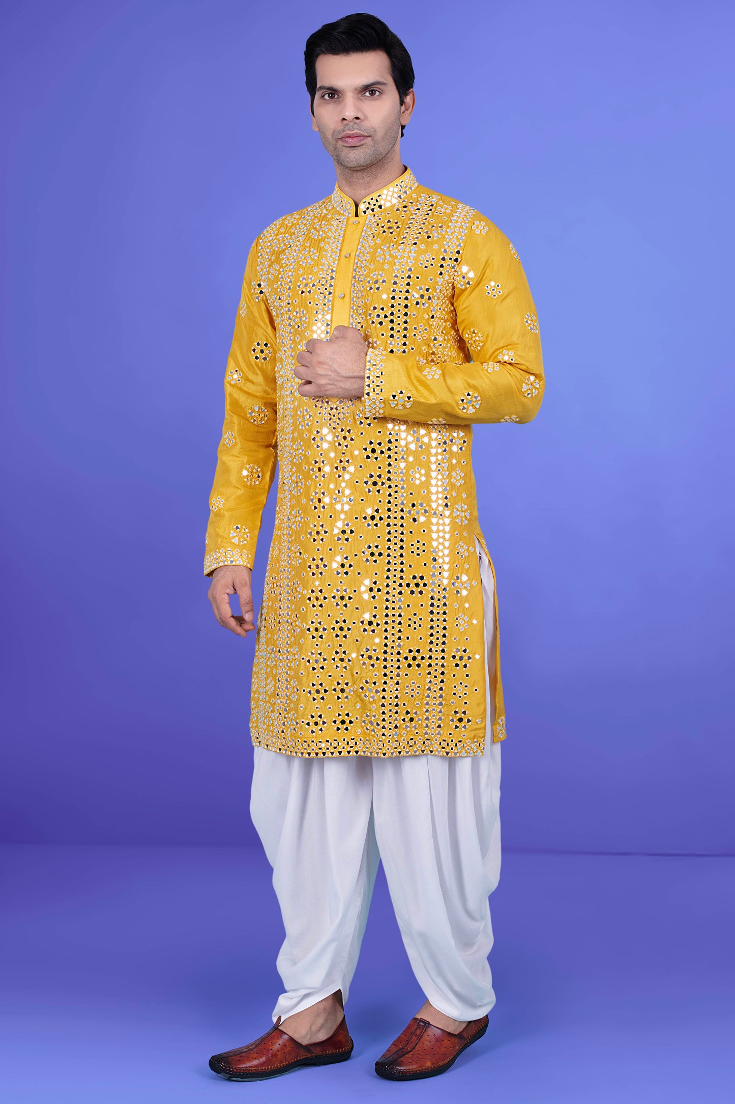 Mens Mirror work  Kurta Salwar J171-N214