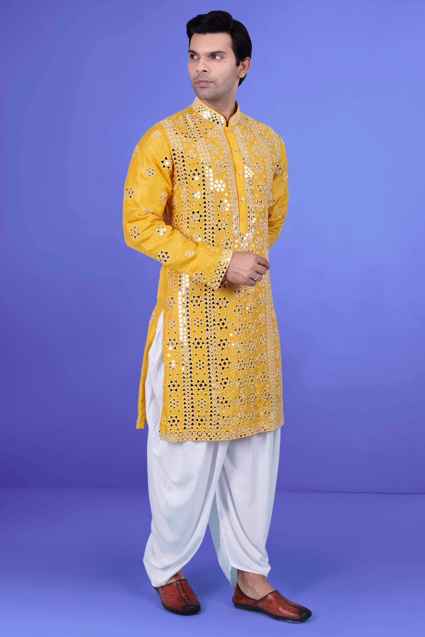 Mens Mirror work  Kurta Salwar J171-N214