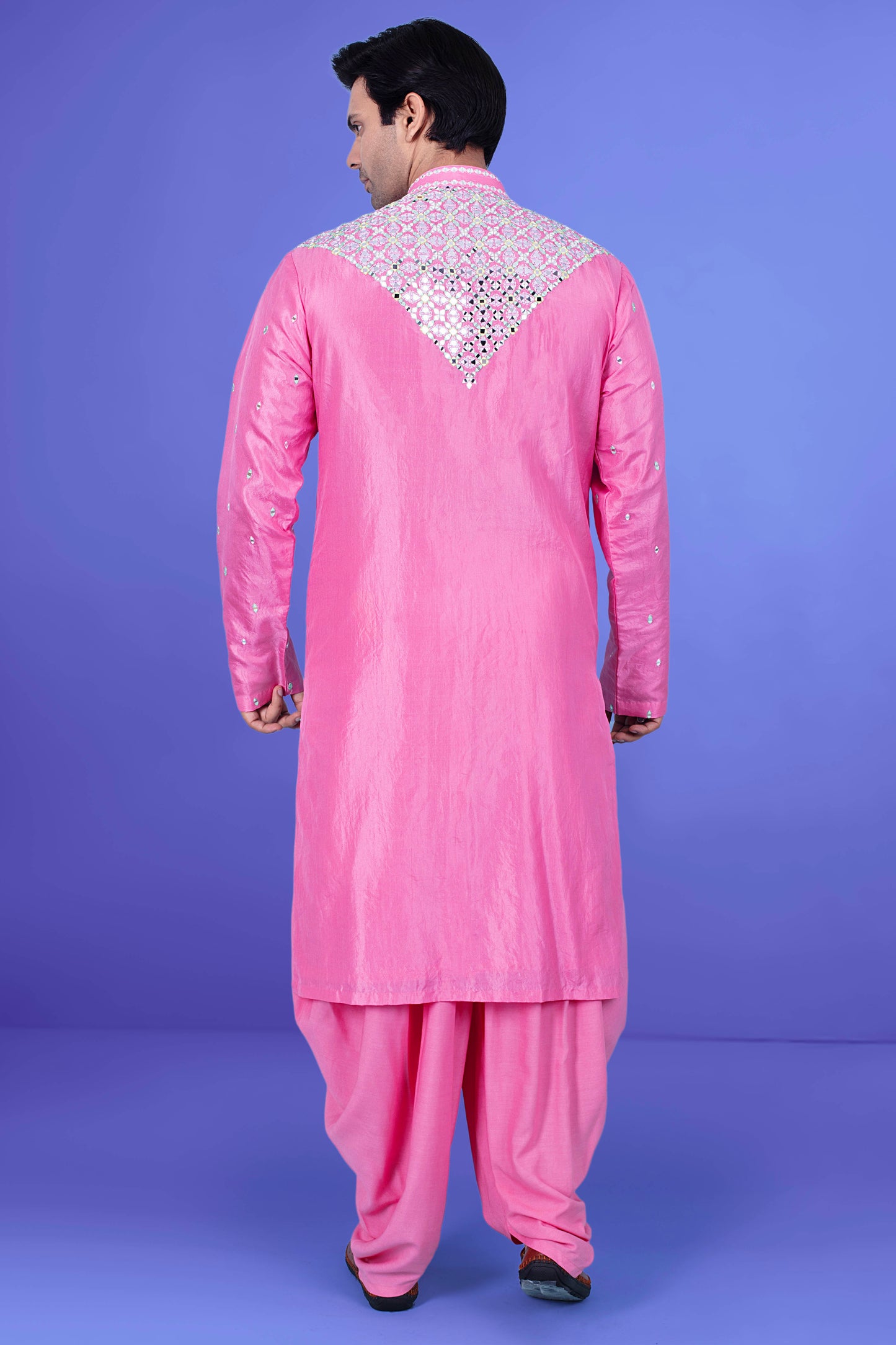 Mens Mirror work Kurta salwar J171-N215