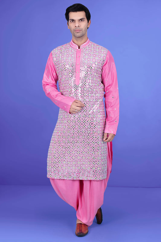 Mens Mirror work Kurta salwar J171-N215