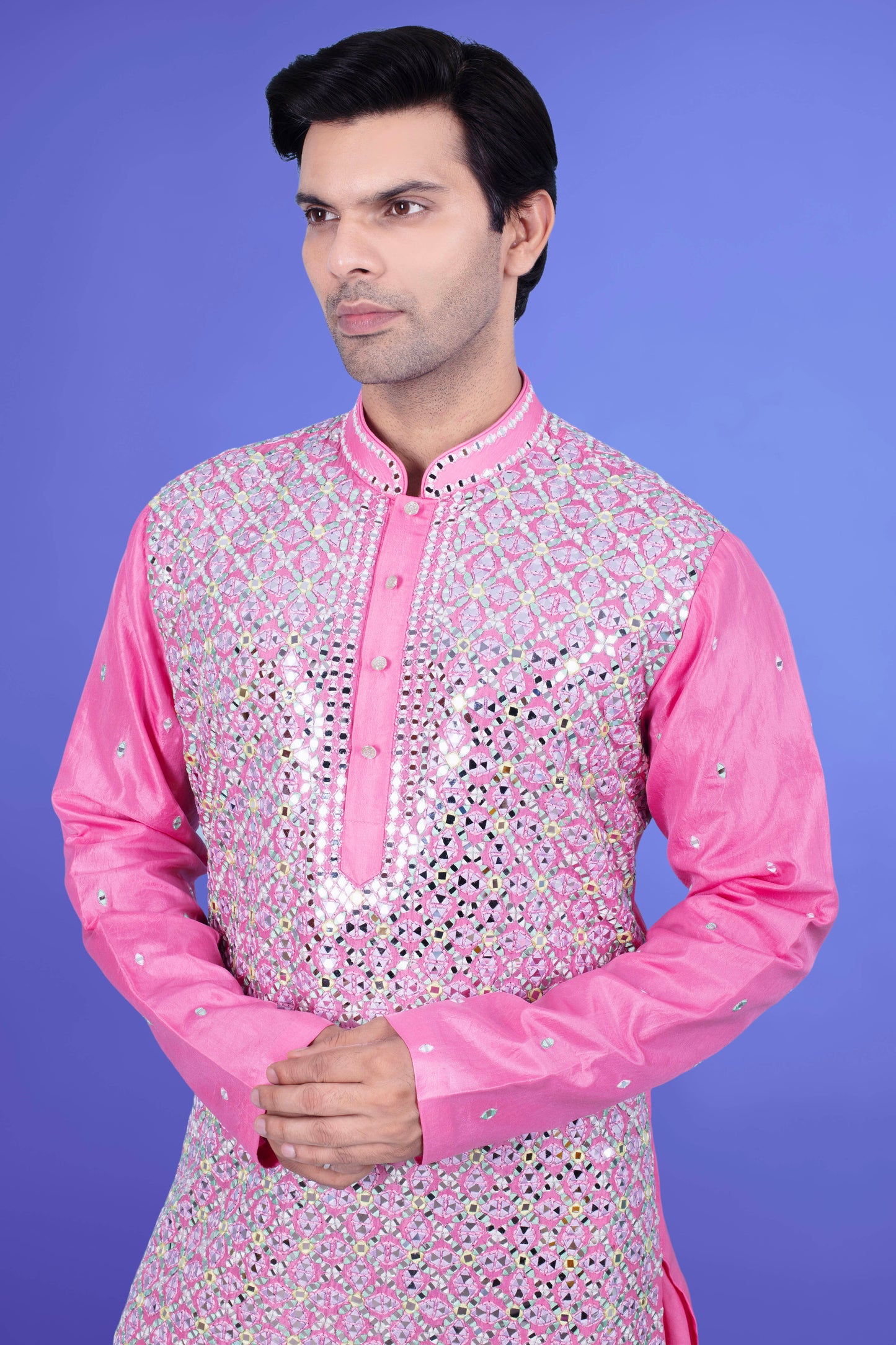 Mens Mirror work Kurta salwar J171-N215