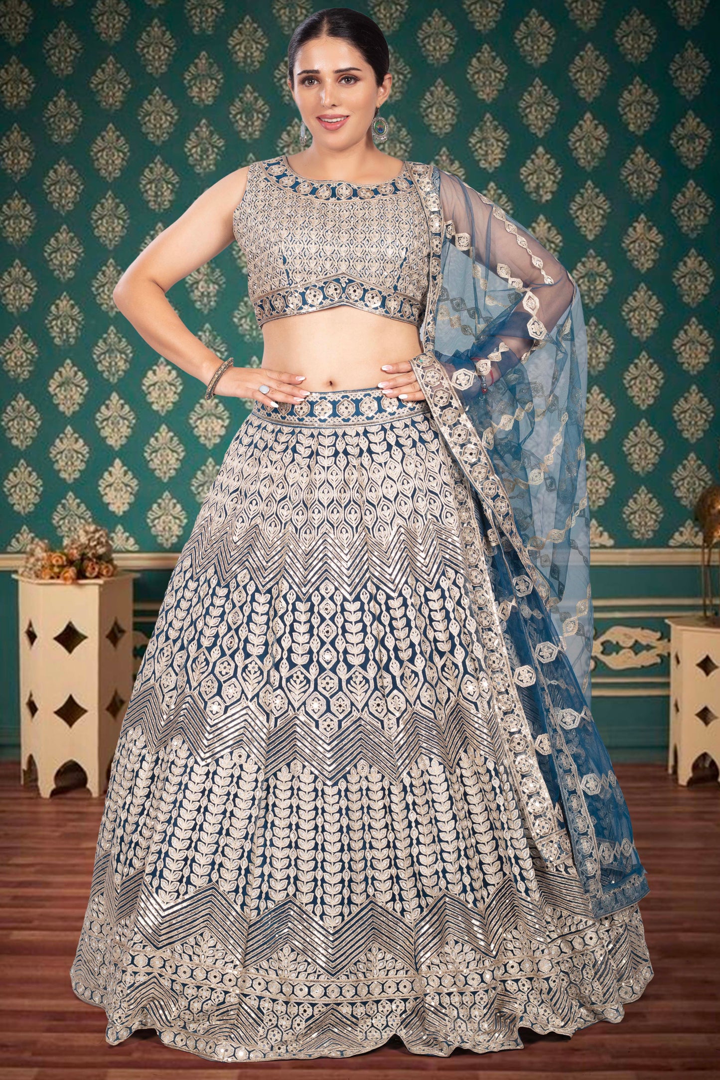 Party Wear Lehenga D-325