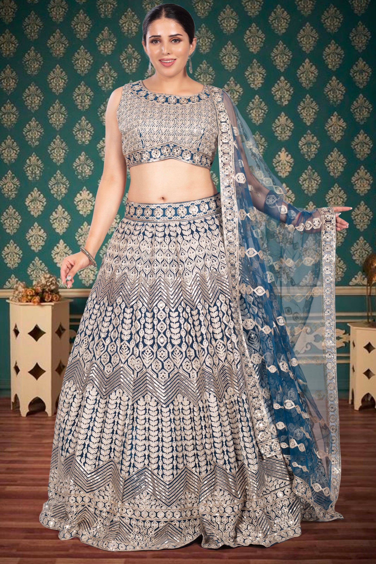 Party Wear Lehenga D-325