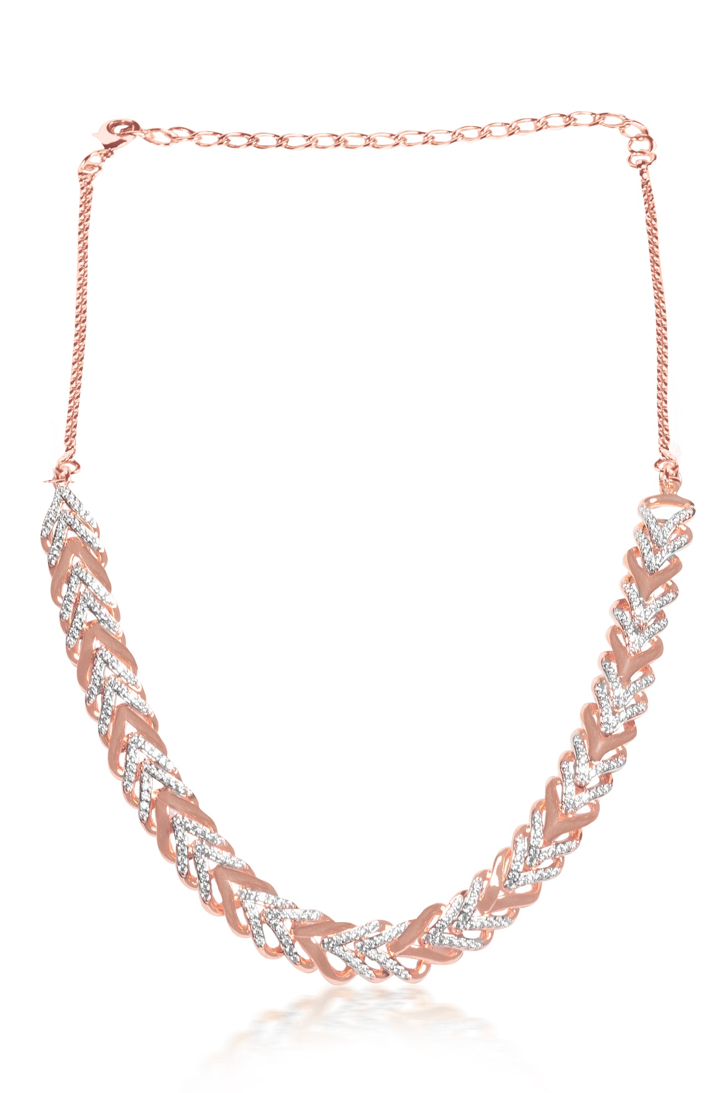 Rose Gold Chain-Link Necklace Set