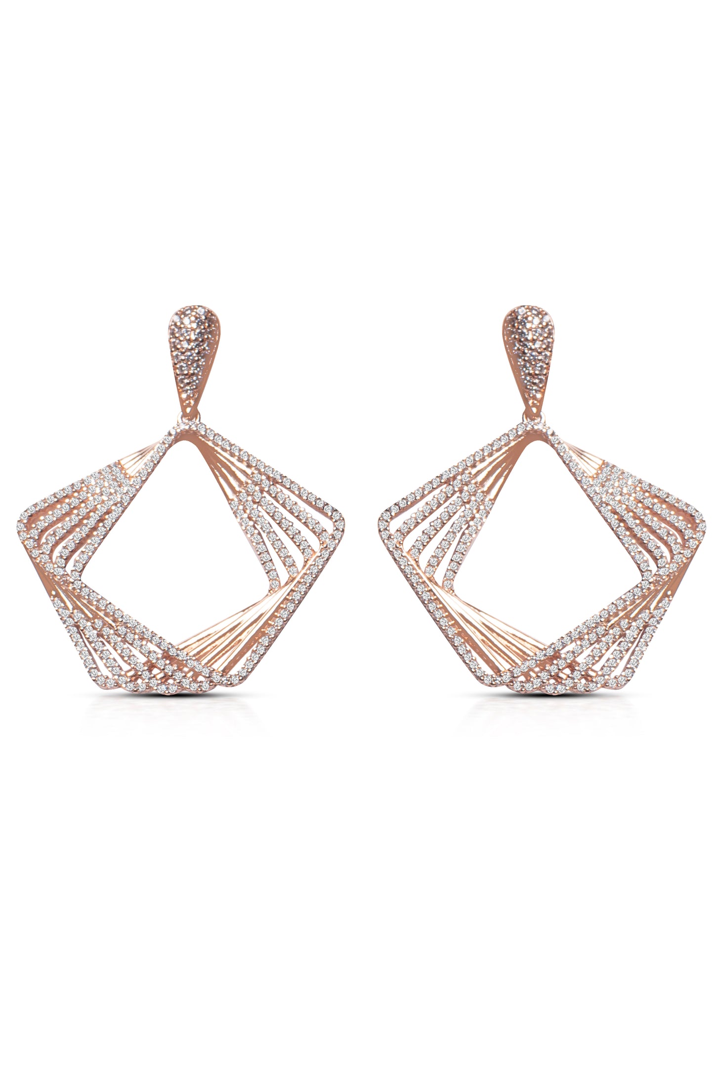 Geometric Zirconia Earrings