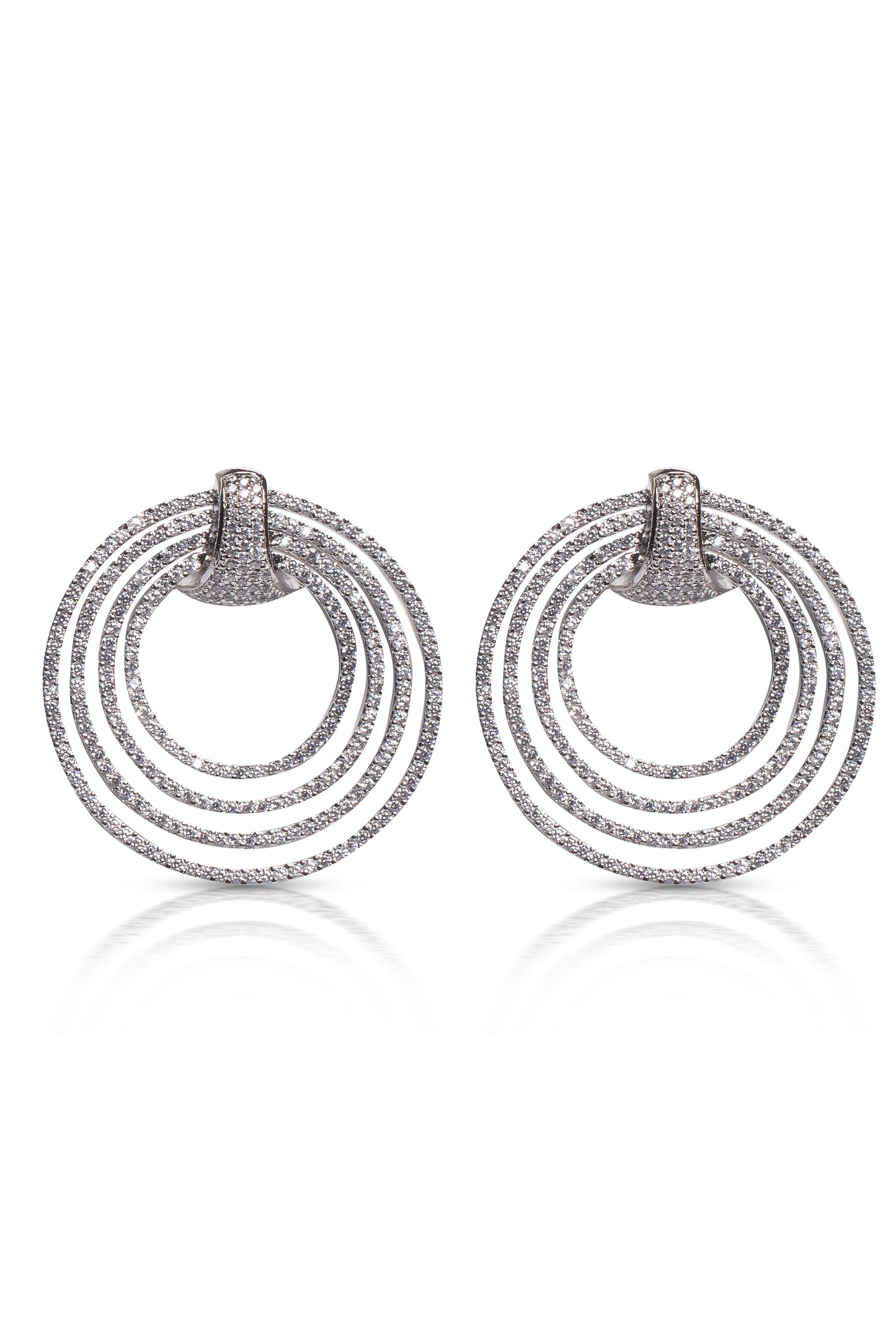 Moon Light Coiled Zirconia earrings