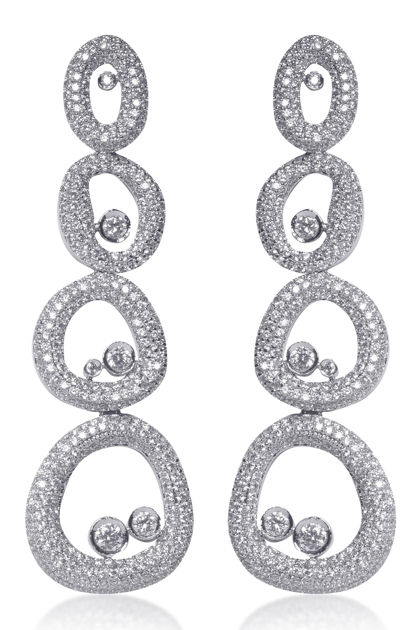 Water Droplet Zirconia Earrings