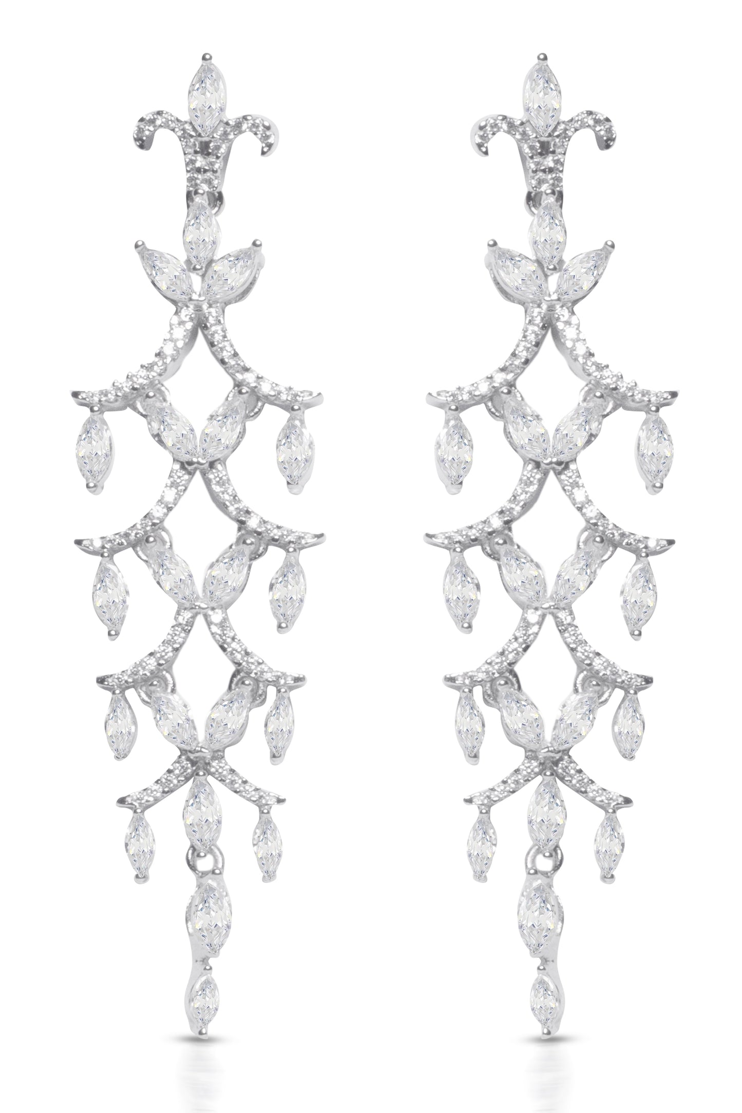 Zirconia Chandelier Earrings