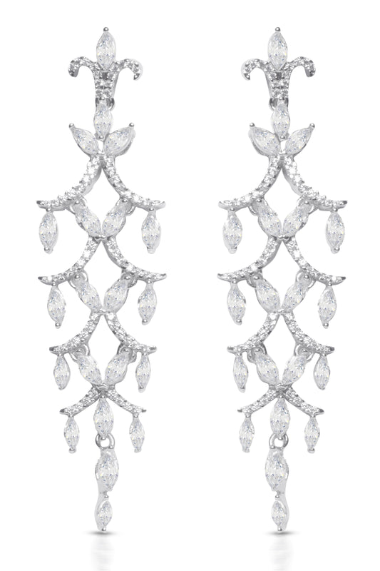 Zirconia Chandelier Earrings