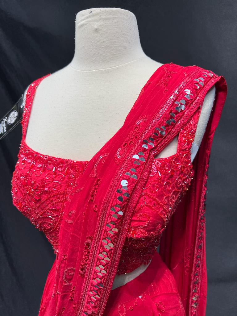 Pre-Stitched Saree W/ Readymade Blouse D-027