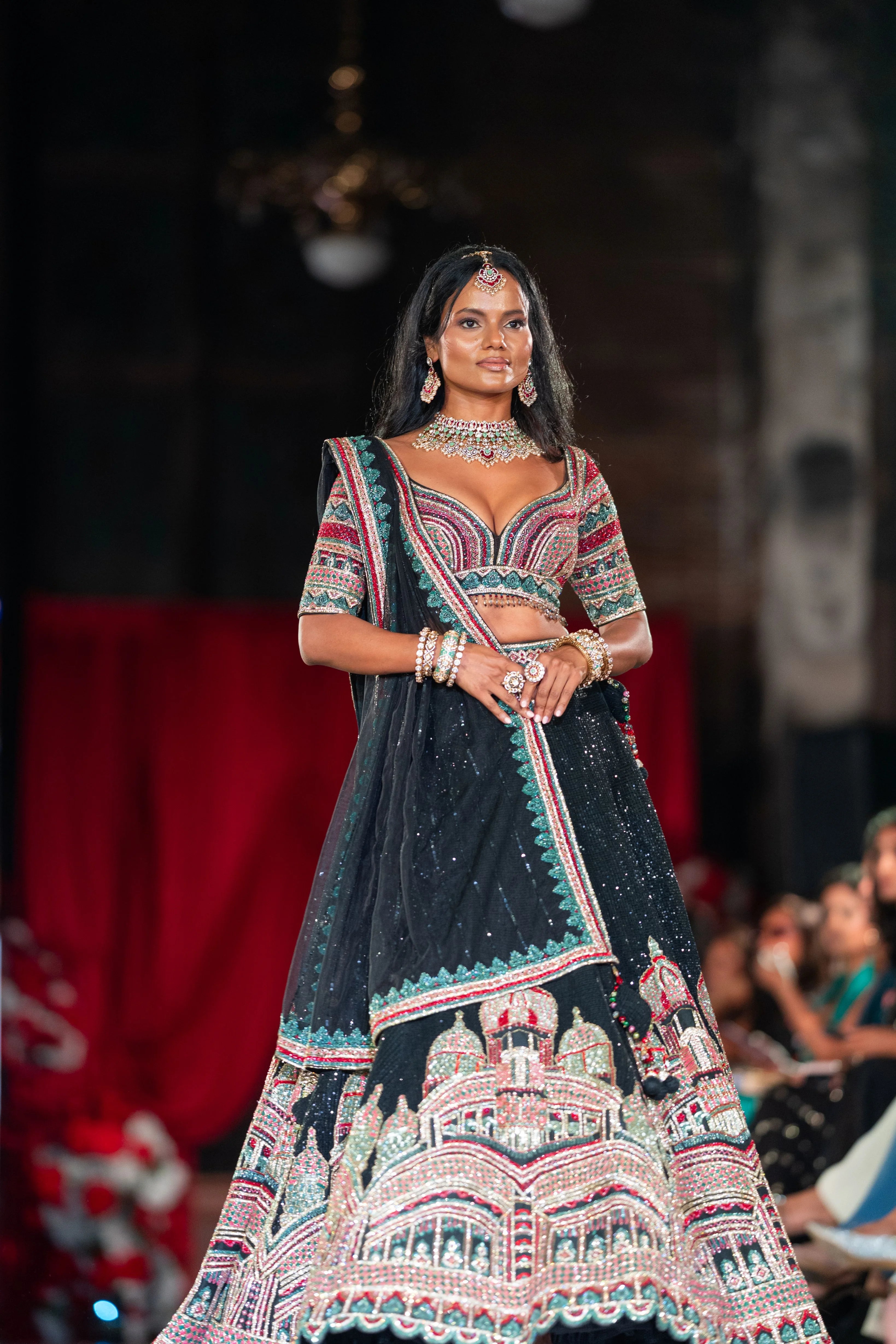 DAKSHINESHWAR KALI - Lehenga - Black