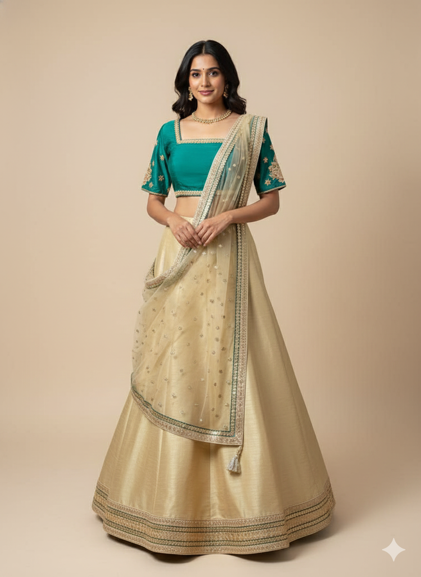 Alabaster White Bridesmaids Lehenga BML-004 / 204