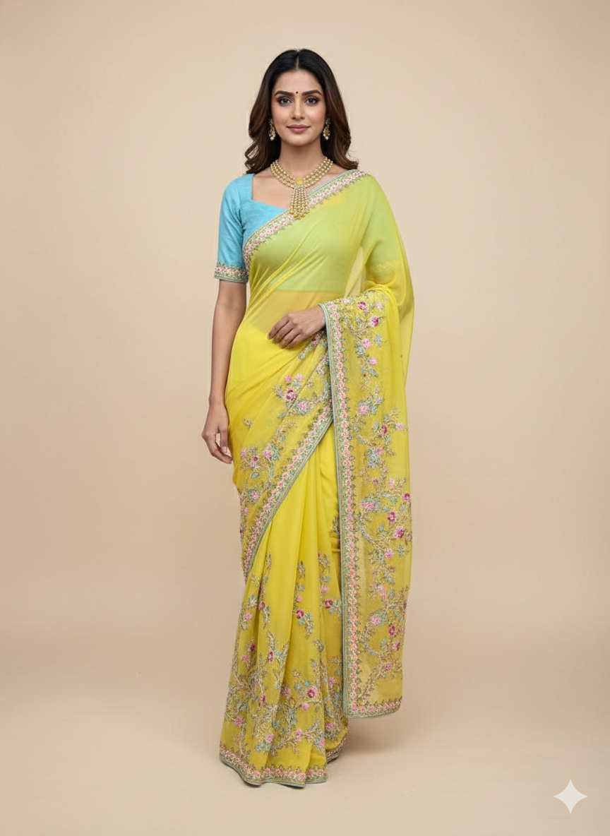 Party Wear Saree D-097