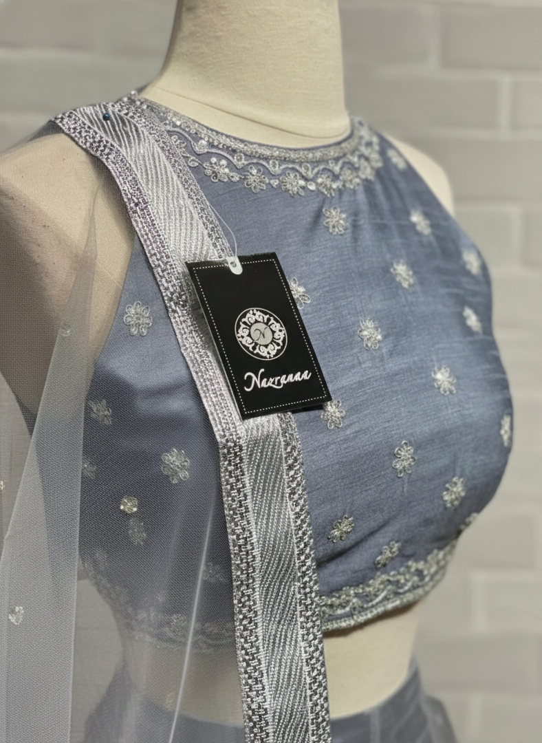 Dolphin Grey Bridesmaids Lehenga BML-007