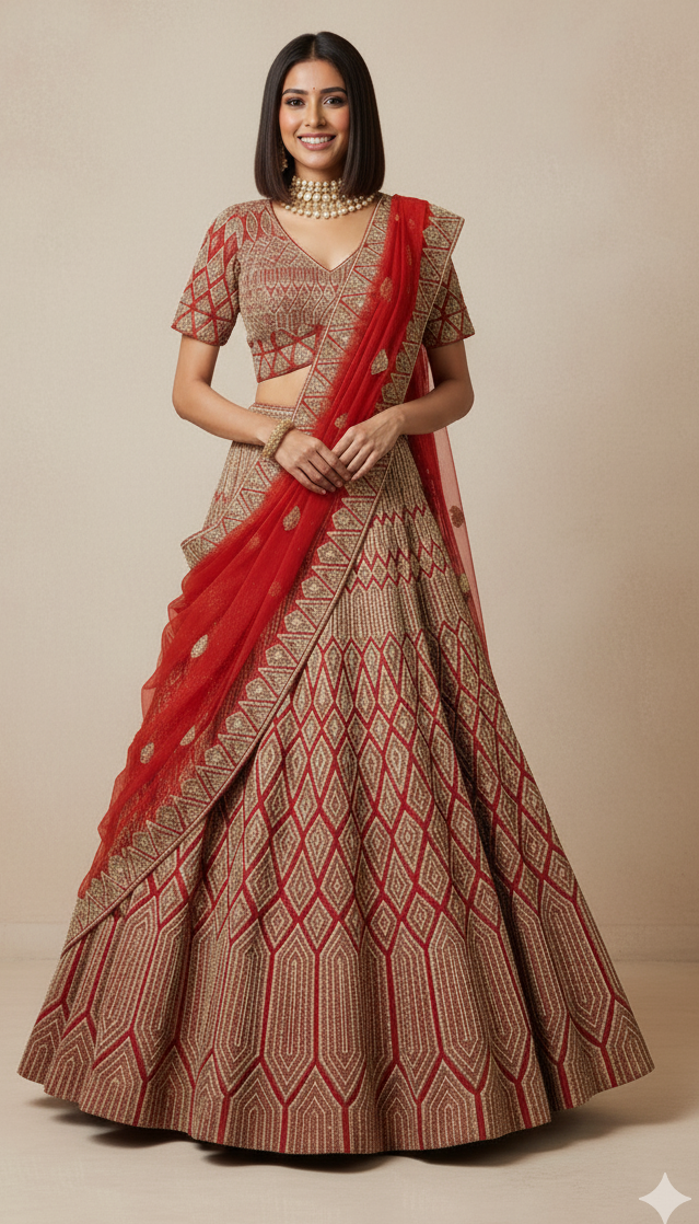 Crystal Bridal Lehenga BL-026