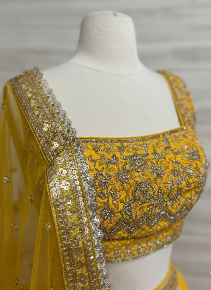 Saffron Yellow Bridesmaids Lehenga BML-039