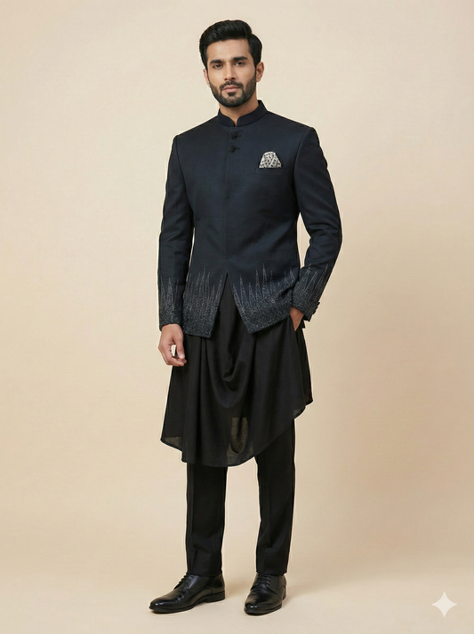 Navy Bandhgala R14-N87