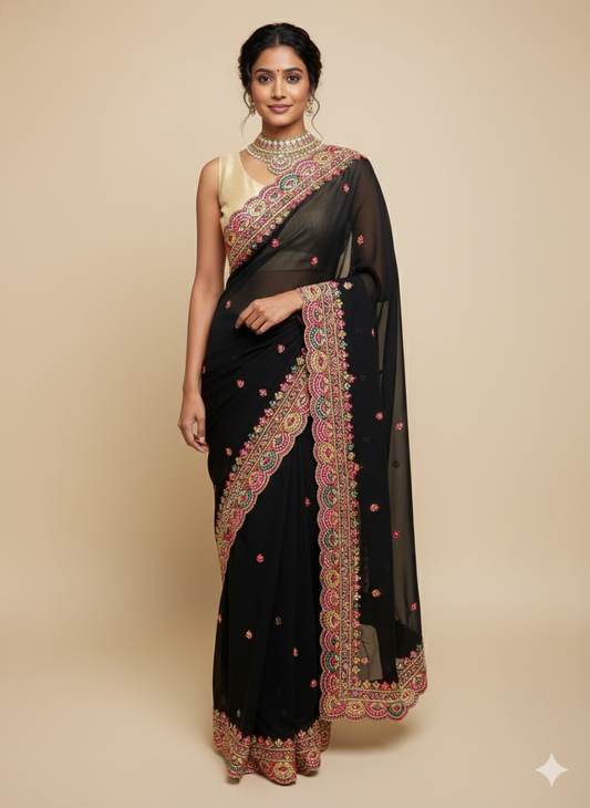 Party Wear Saree D-074
