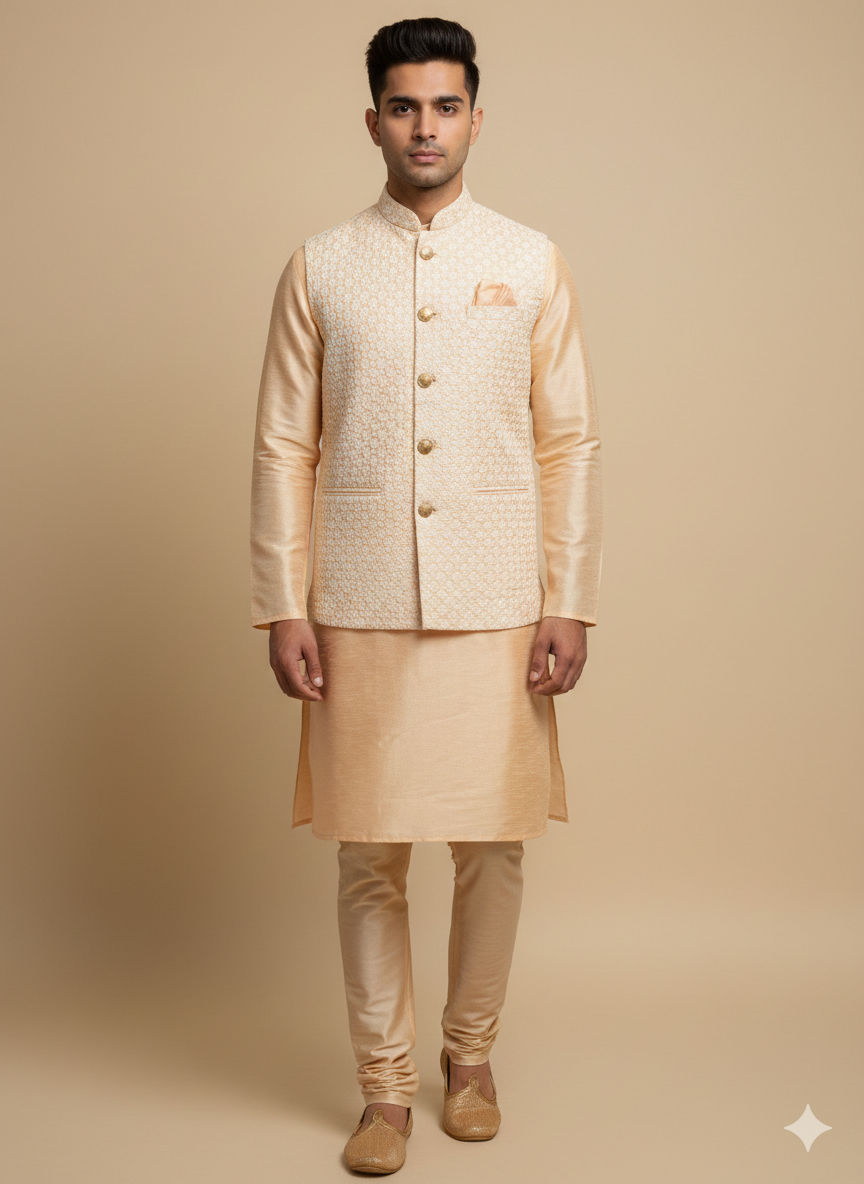 Mens Kurta Vest Set S1216