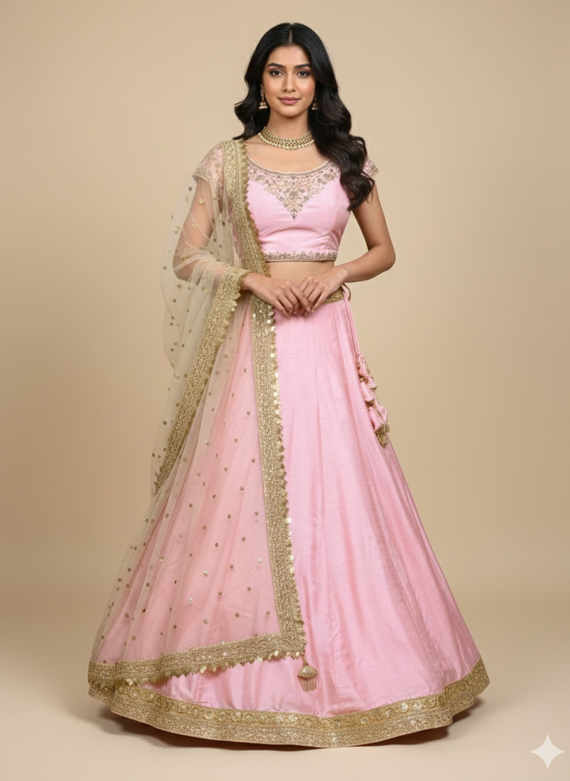 Taffy Pink Bridesmaids Lehenga BML-018/210