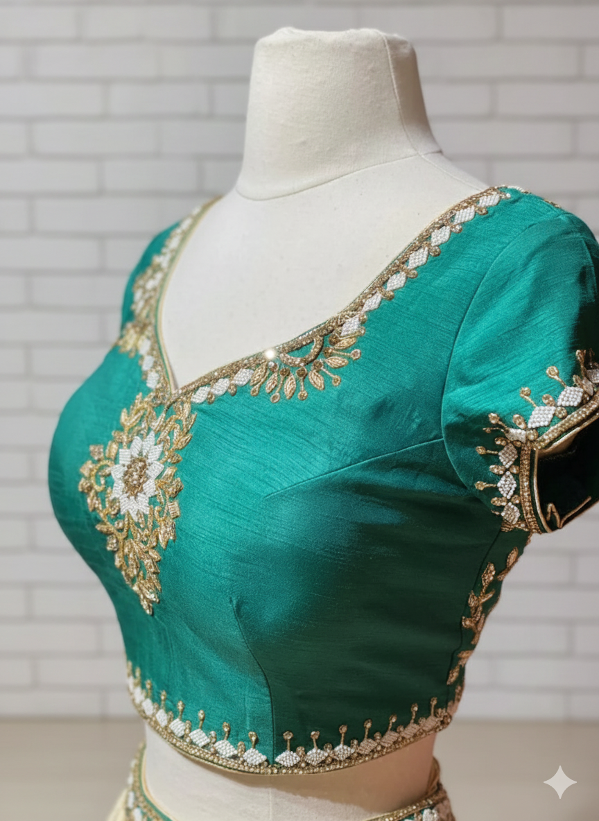 Pearl White Bridesmaids Lehenga BML-016