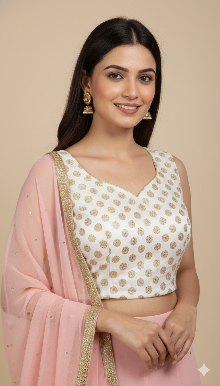 Ivory Blush Bridesmaids Lehenga - BML 201