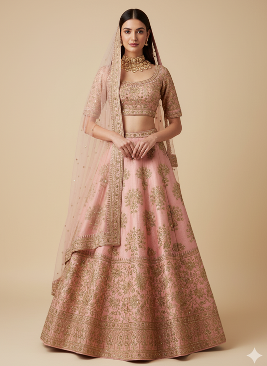 Blush Pink Bridal Lehenga BL-110