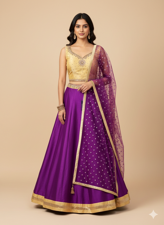 Violet Purple Bridesmaids Lehenga BML-022/222